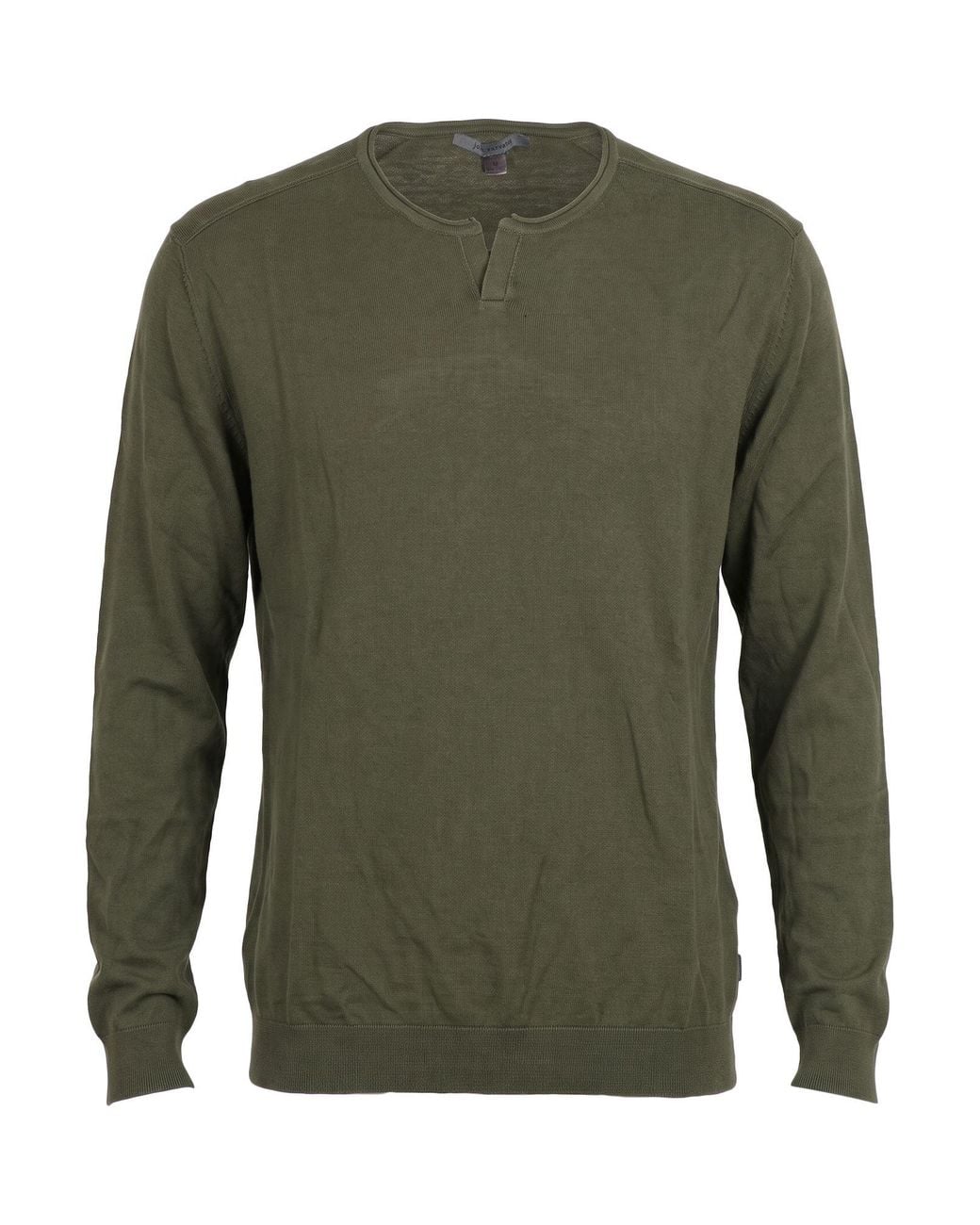 John Varvatos Green Military Sweater Cotton for men