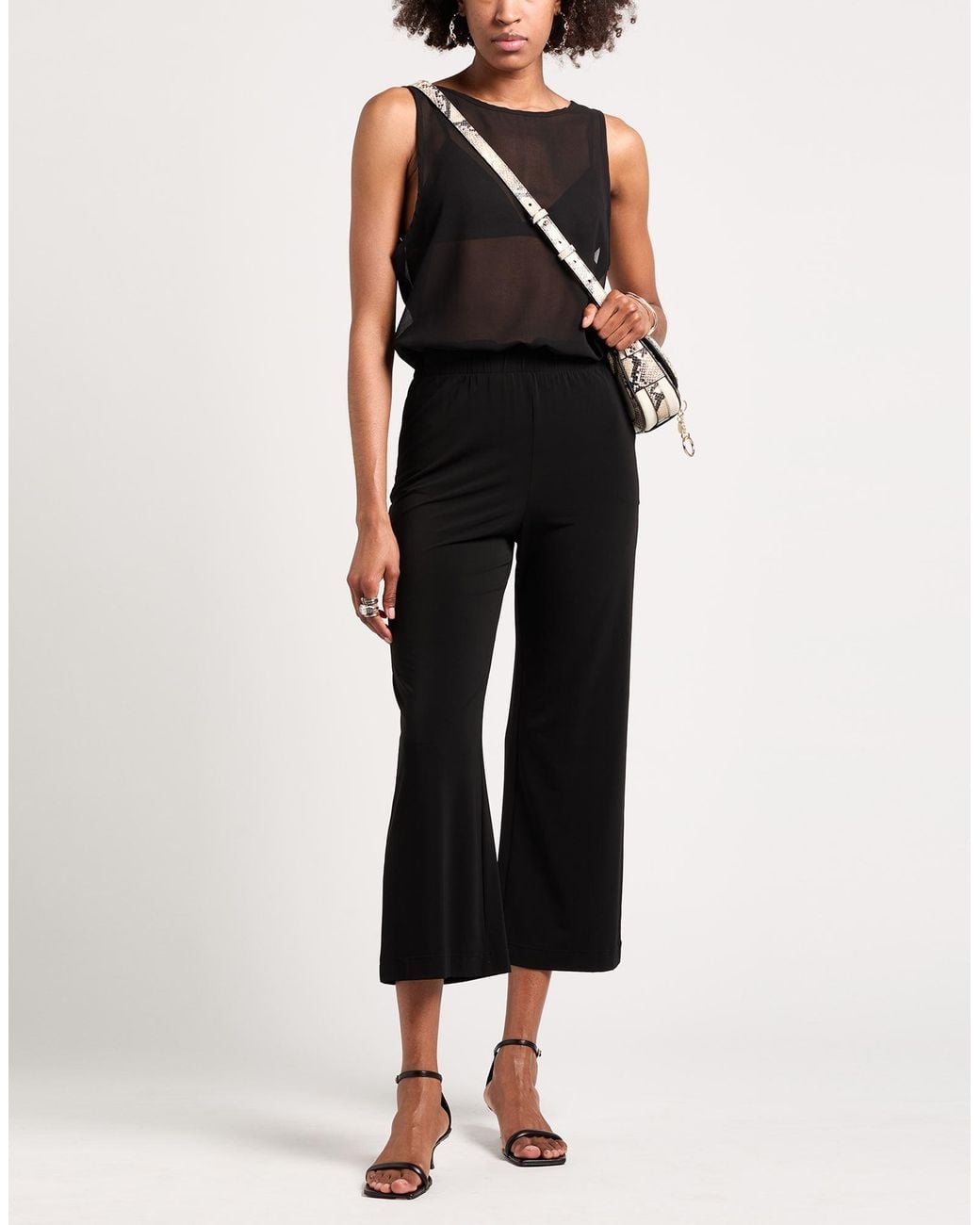 Le Tricot Perugia Black Pants Viscose, Polyamide, Elastane