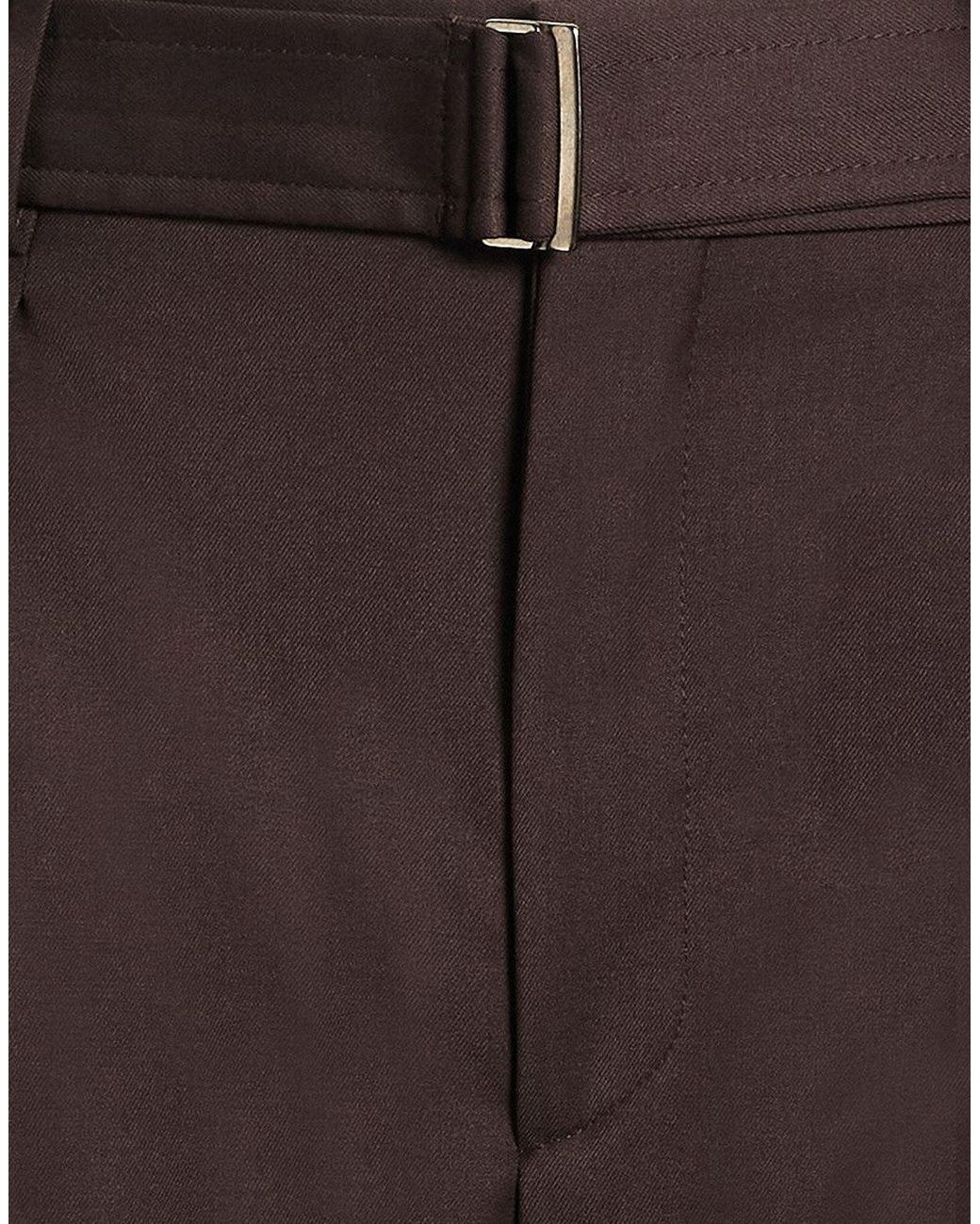 Tagliatore Brown Dark Pants Polyester, Viscose, Elastane for men