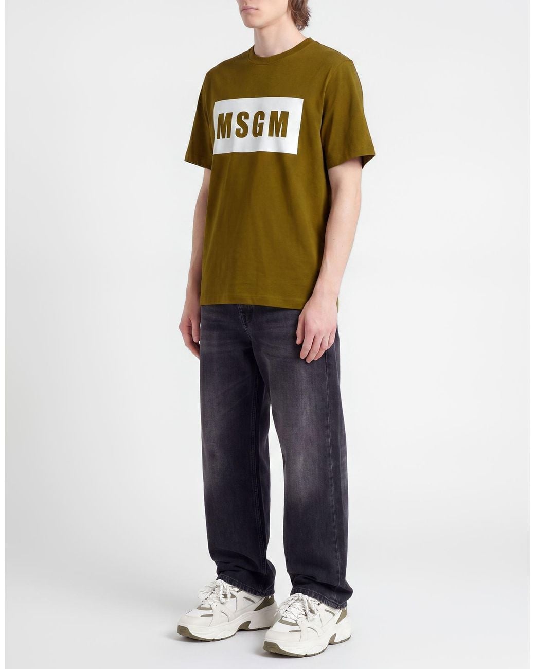 MSGM Green T-Shirt for men