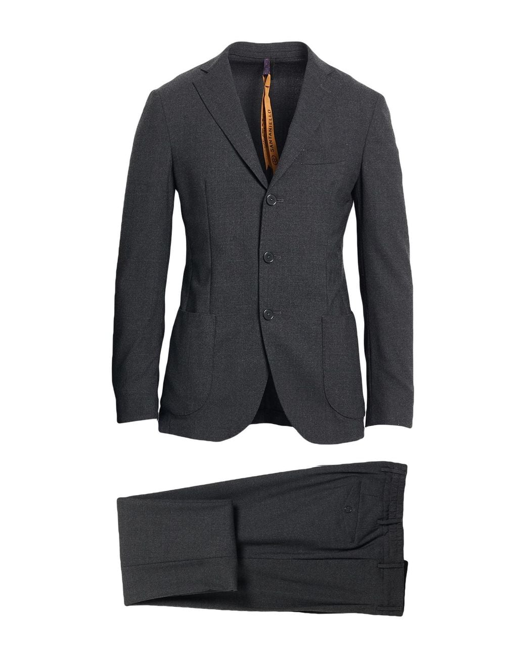 Santaniello Blue Suit Wool, Polyester, Elastane for men