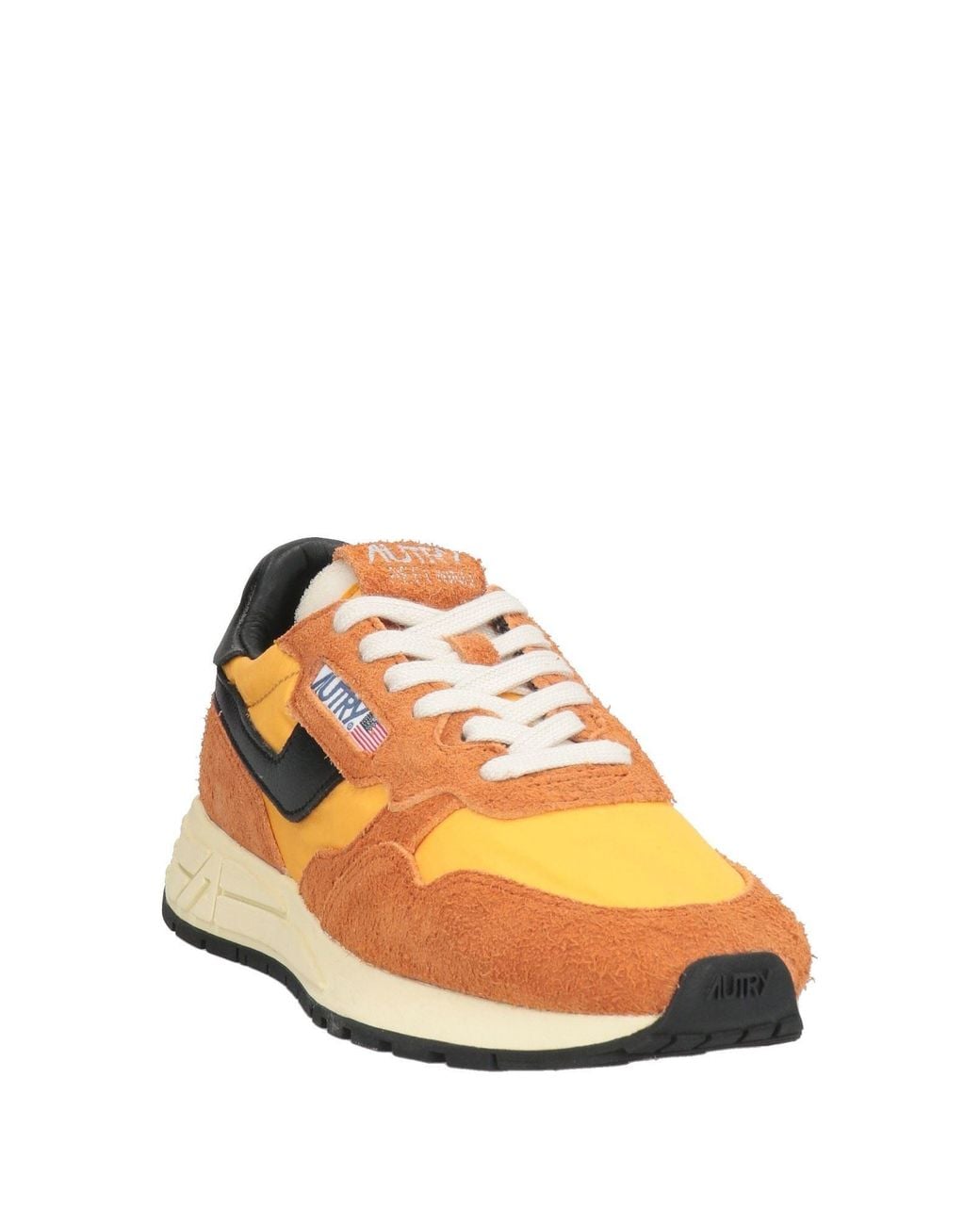 Autry Orange Sneakers Leather, Textile Fibers