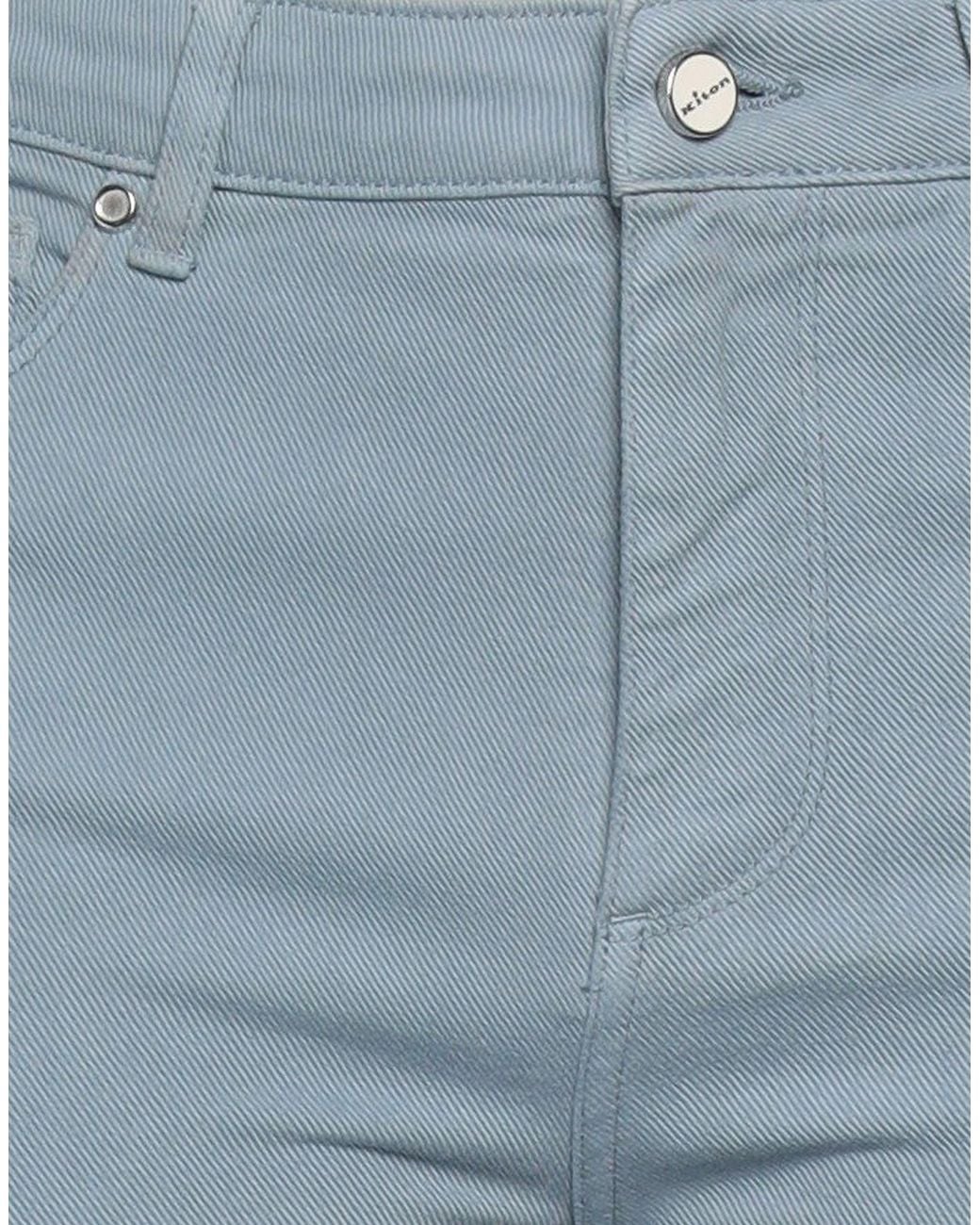 Kiton Blue Pants Cotton, Elastane