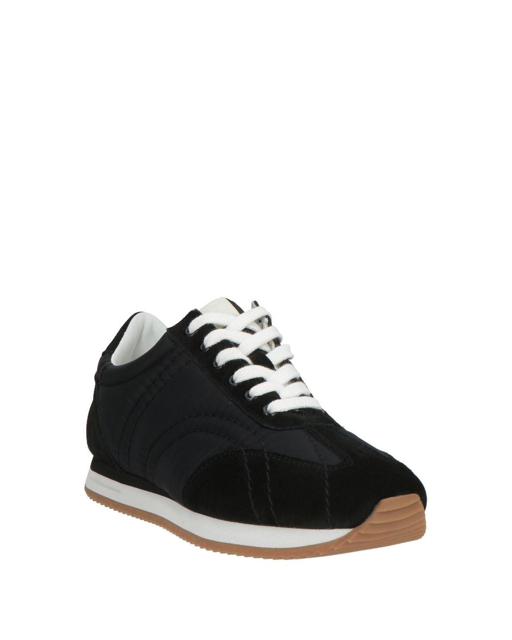 Totême  Black Sneakers Leather, Textile Fibers