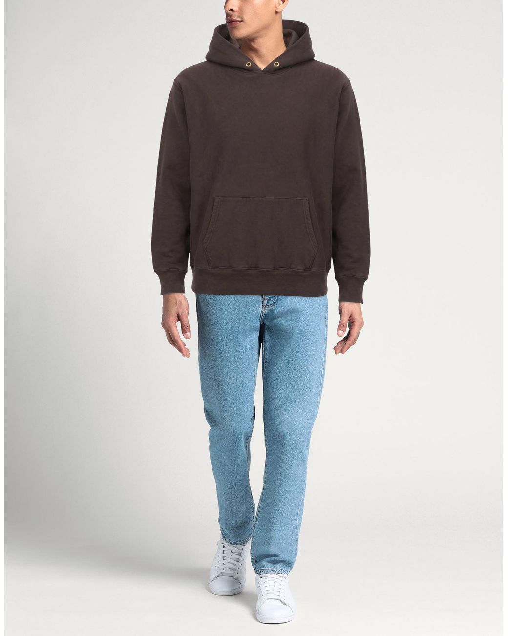Les Tien Gray Dark Sweatshirt Cotton for men