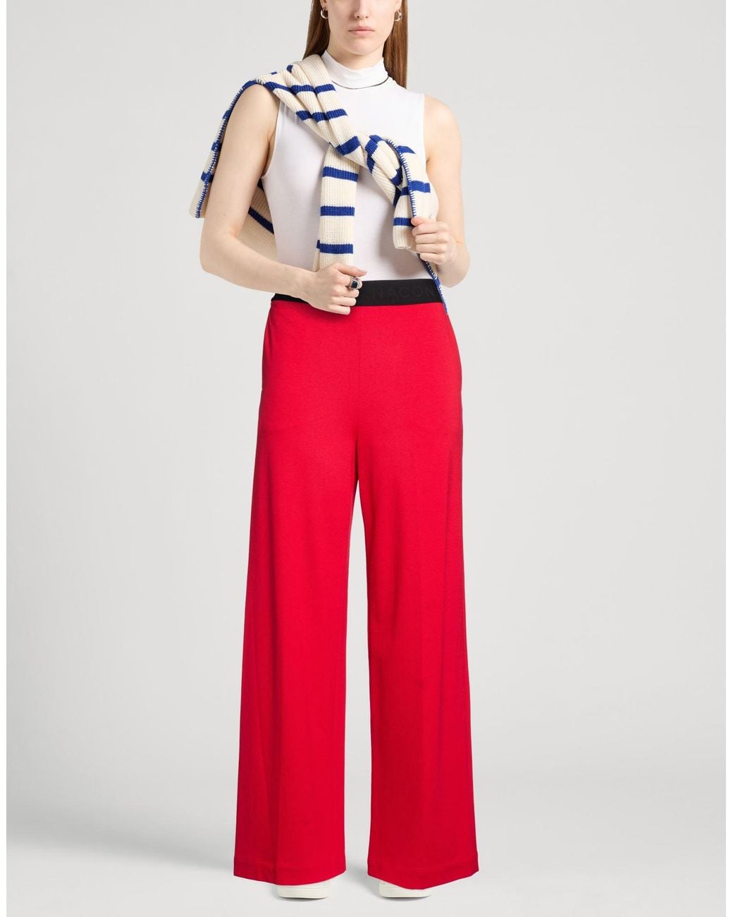 Liviana Conti Red Pants Viscose, Polyacrylic, Elastane