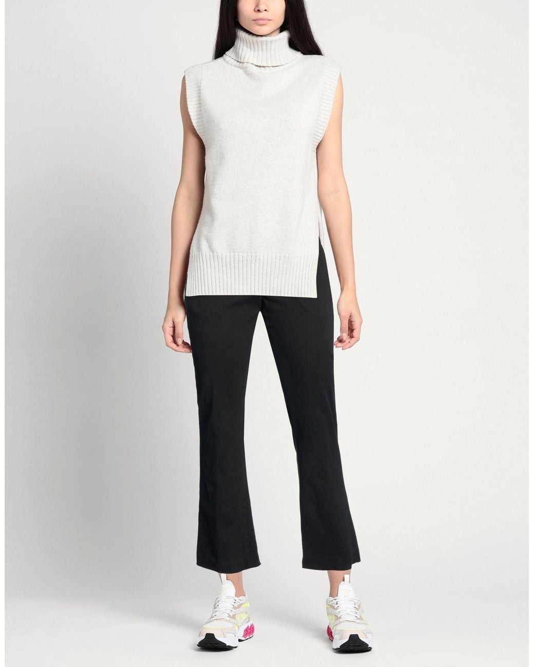 Douuod Black Pants Cotton, Elastane