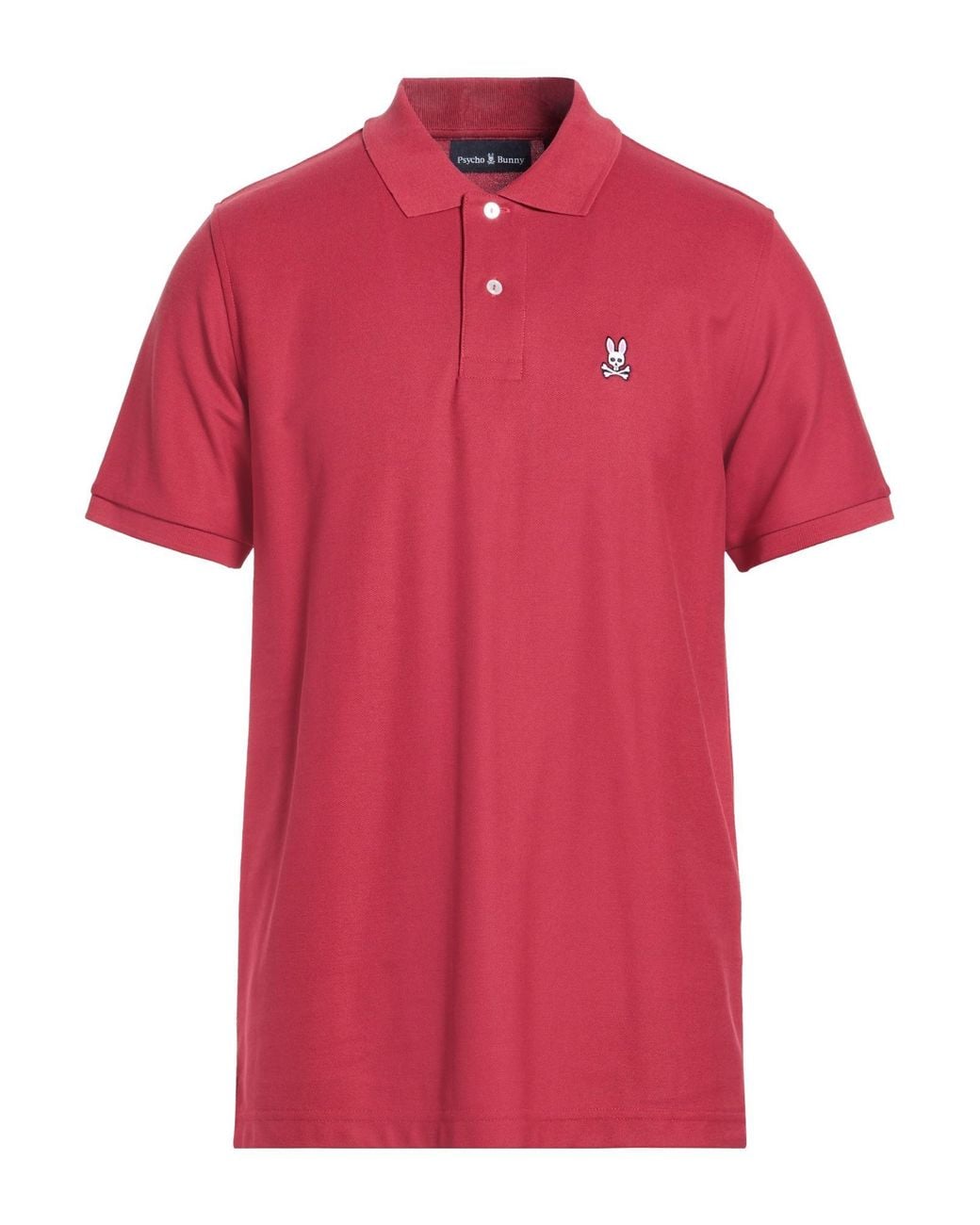 Psycho Bunny Red Polo Shirt Pima Cotton for men