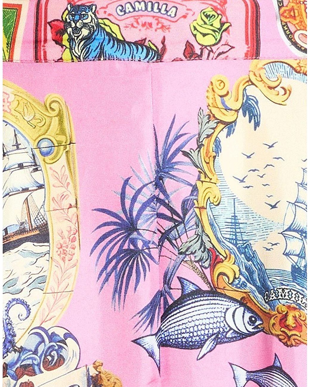 Camilla White Pants Silk