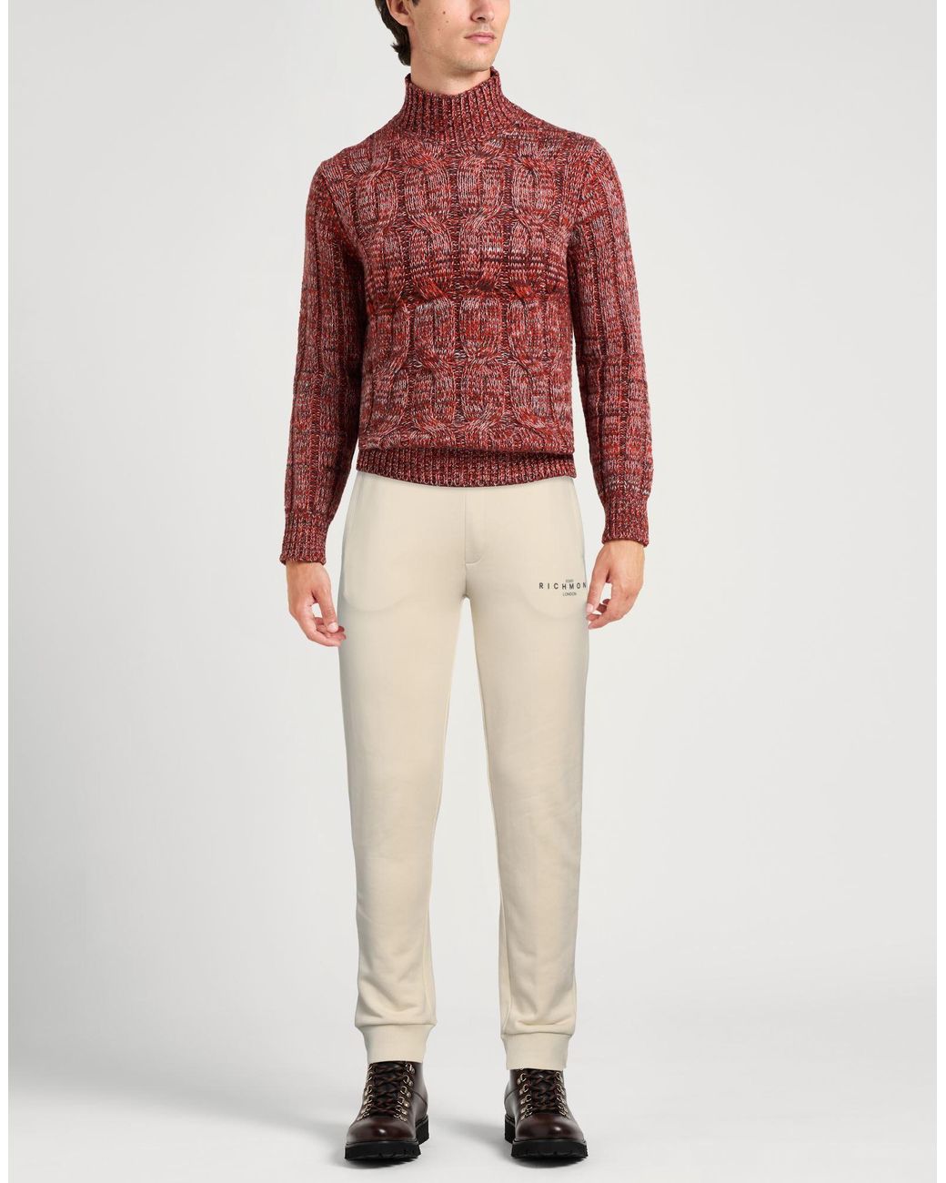 John Richmond Natural Ivory Pants Cotton, Polyester for men