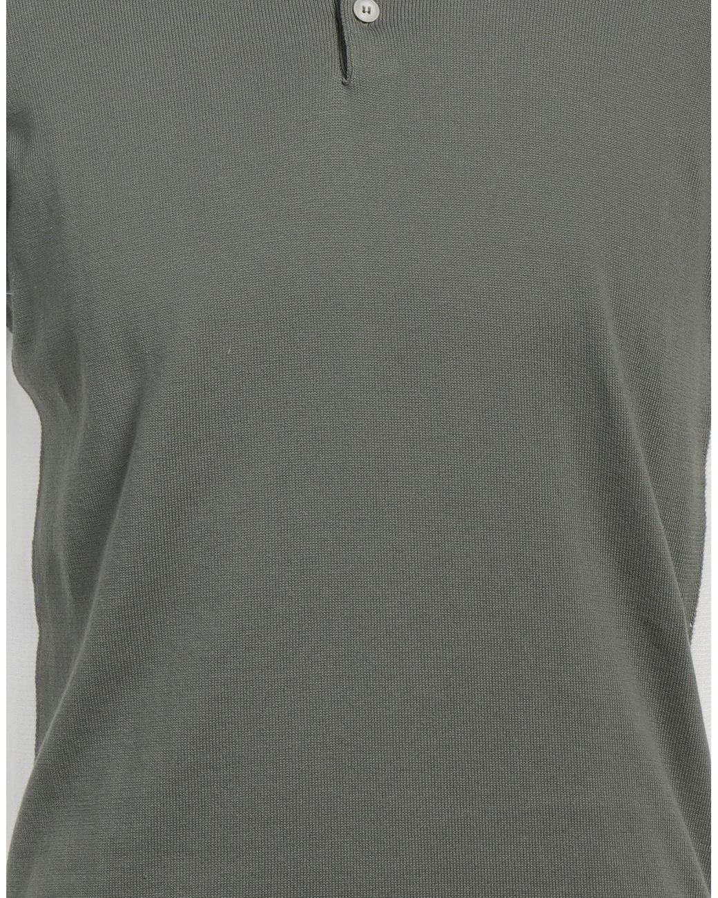 Alpha Studio Gray Polo Shirt Cotton for men