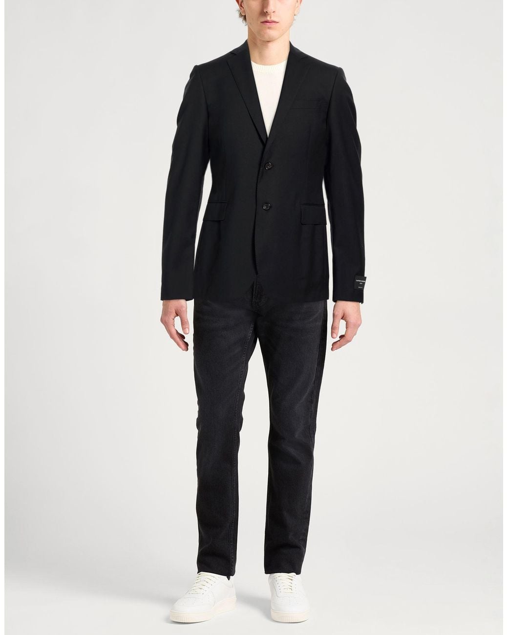 CoSTUME NATIONAL Black Blazer Wool, Silk for men