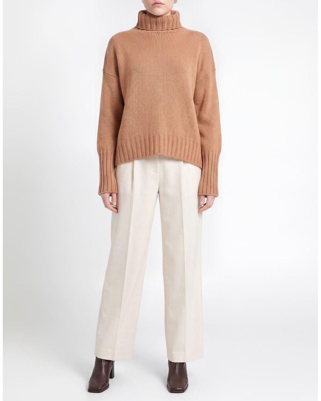 Aragona Brown Turtleneck