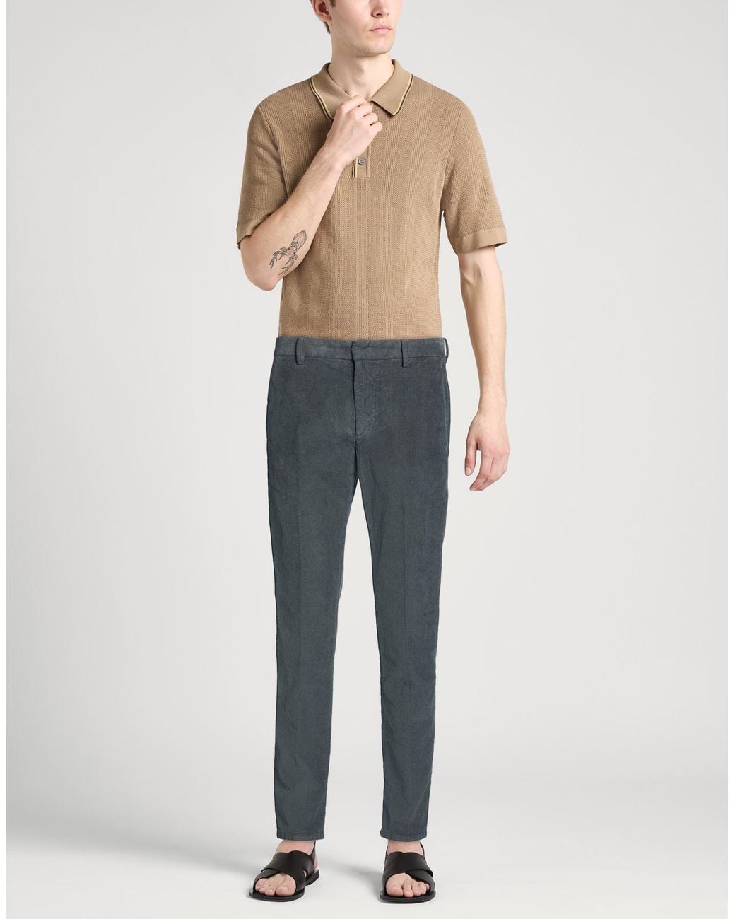 Dondup Gray Trouser for men