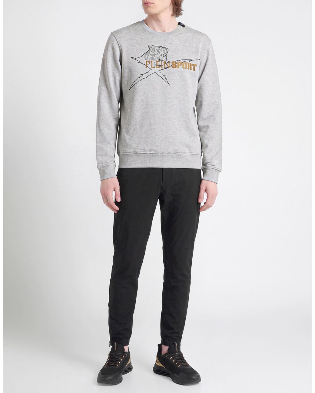 Philipp Plein Gray Light Sweatshirt Cotton for men