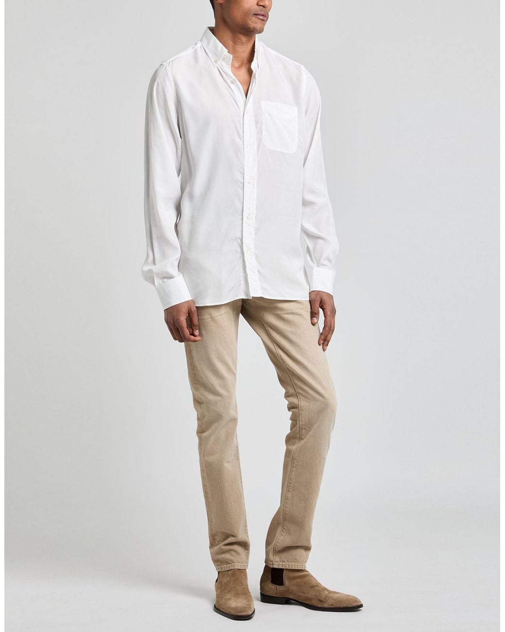 Tom Ford White Shirt Lyocell for men