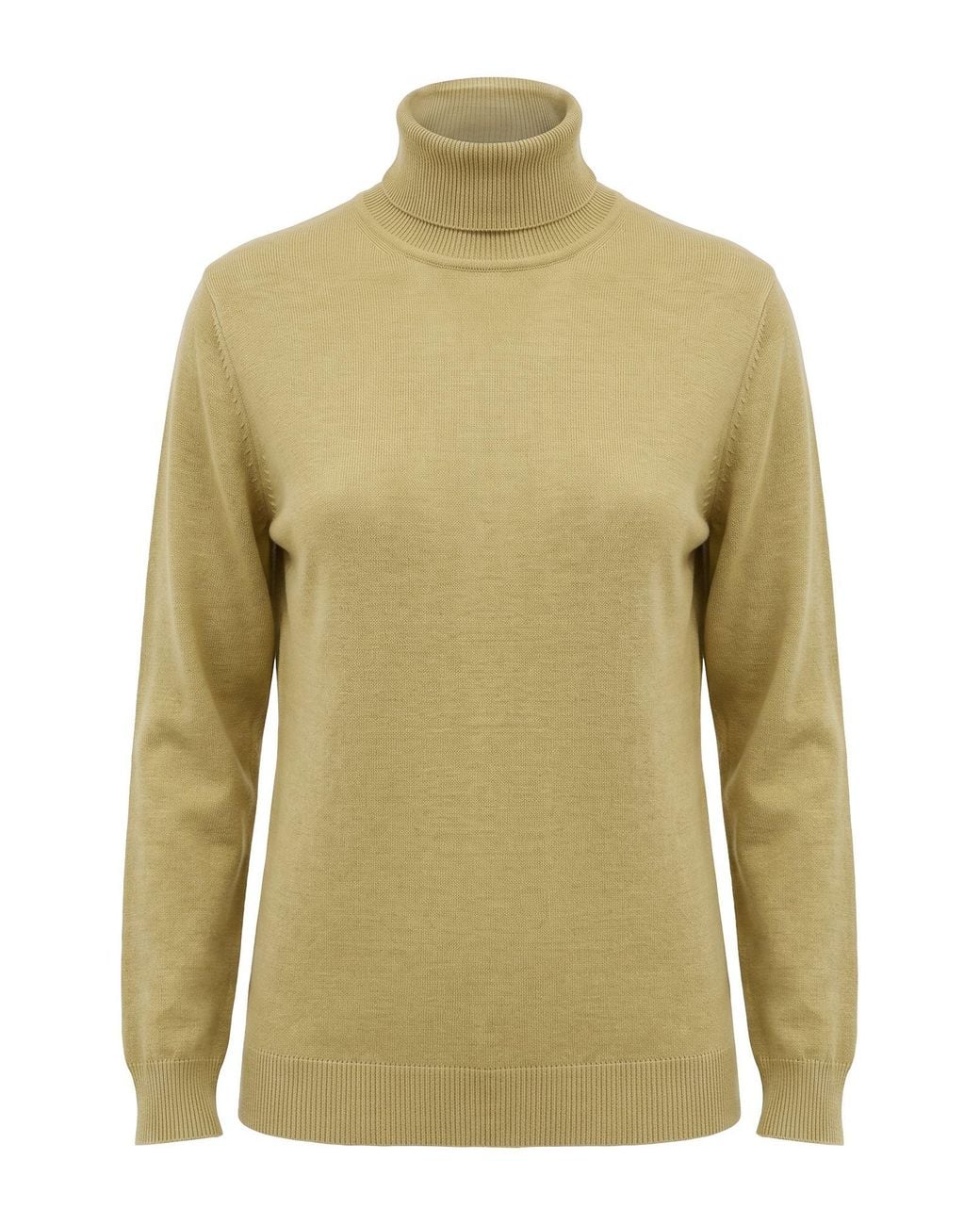 Gentry Portofino Green Turtleneck Virgin Wool, Silk
