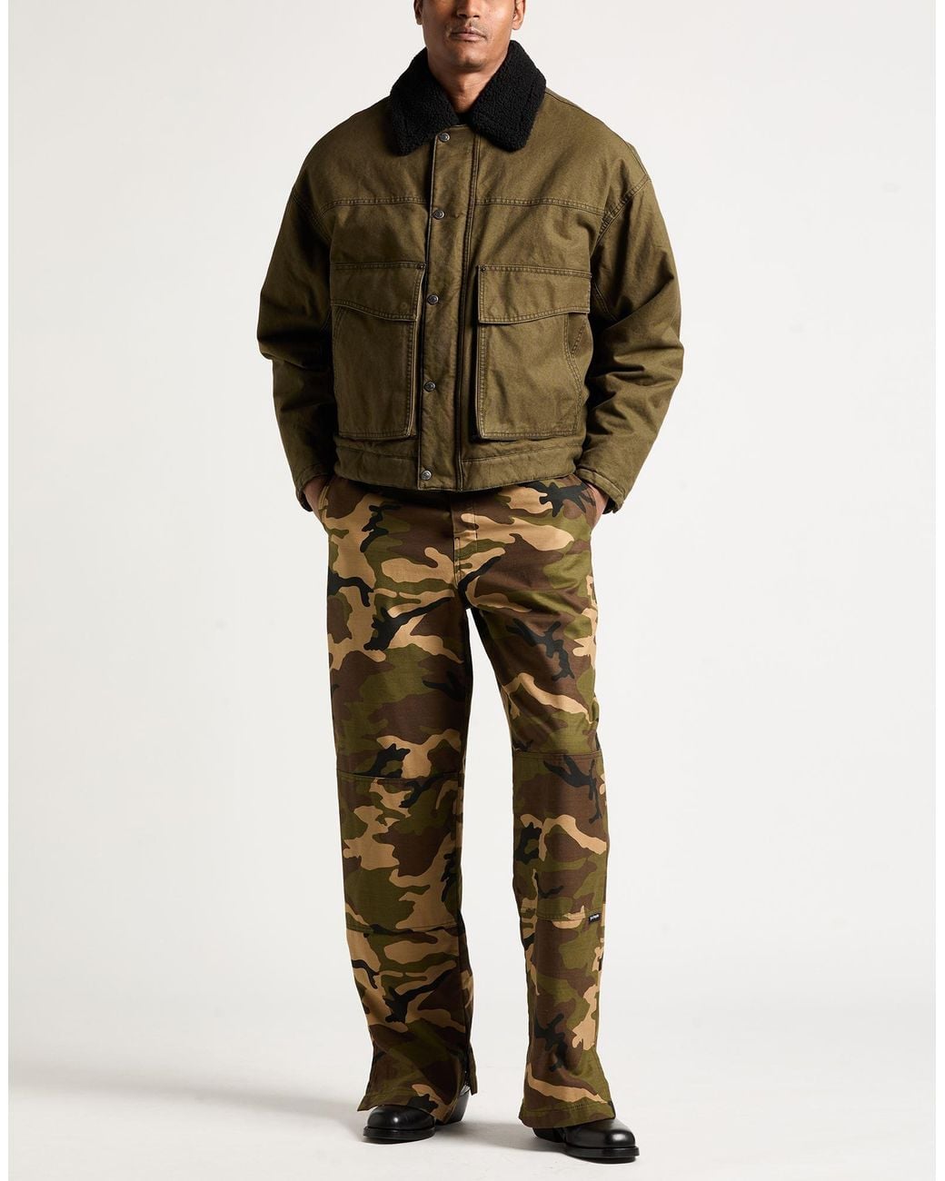 DSquared² Green Military Jacket Cotton for men