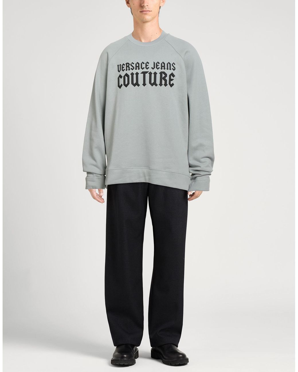 Versace Jeans Couture Gray Light Sweatshirt Cotton, Elastane for men