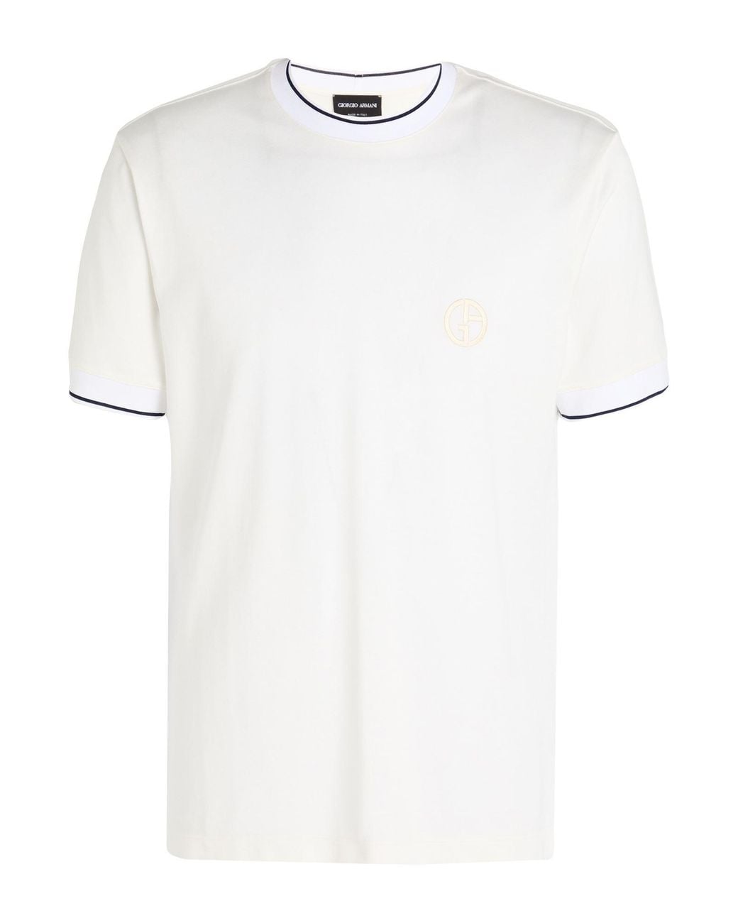 Giorgio Armani White Ivory T-Shirt Cotton, Silk, Viscose, Polyester for men