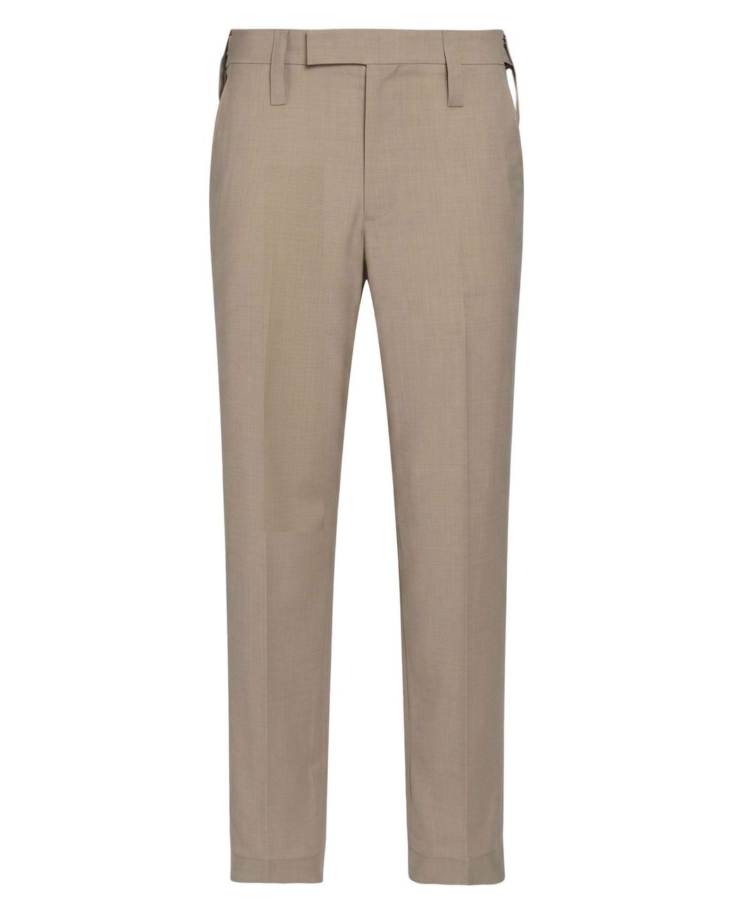 Department 5 Gray Khaki Pants Polyester, Virgin Wool, Elastane for men