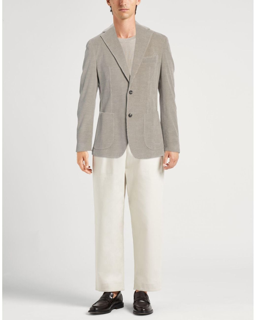 Eleventy Gray Light Blazer Cotton, Wool, Elastane for men