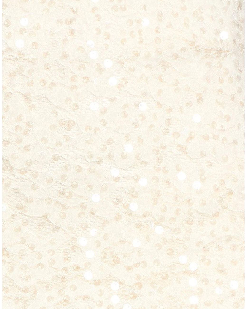 ViCOLO Natural Ivory Midi Skirt Polyester, Nylon, Elastane