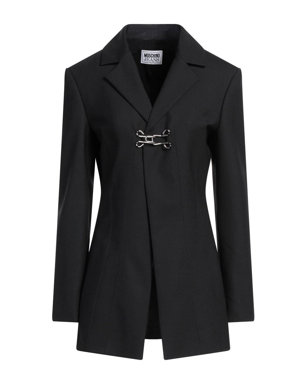 Moschino Black Blazer Polyester, Wool, Elastane