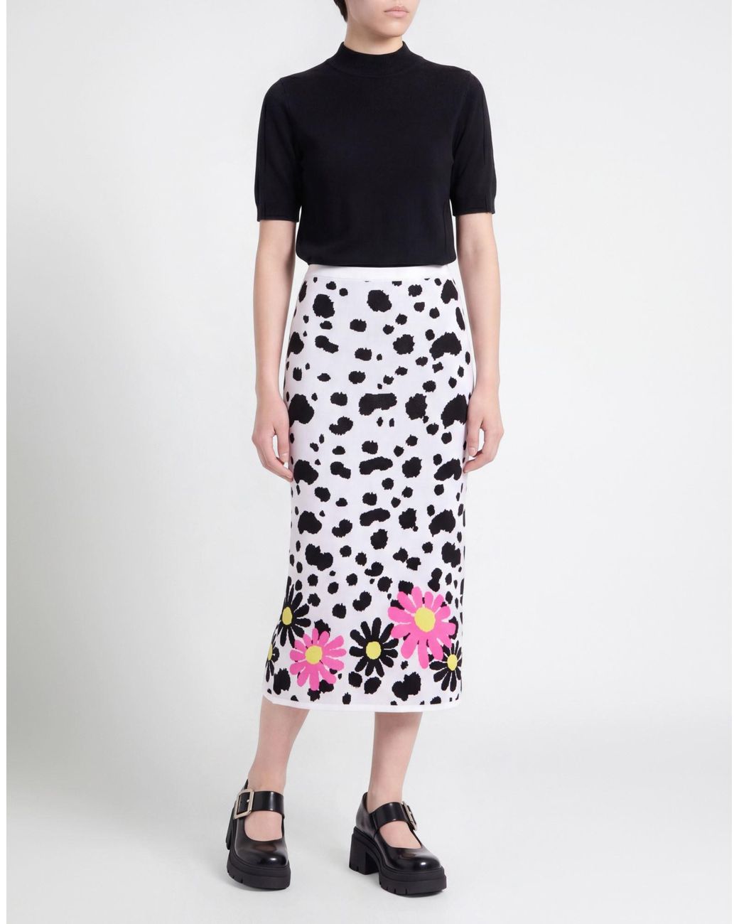 MSGM Purple Midi Skirt Viscose, Polyester