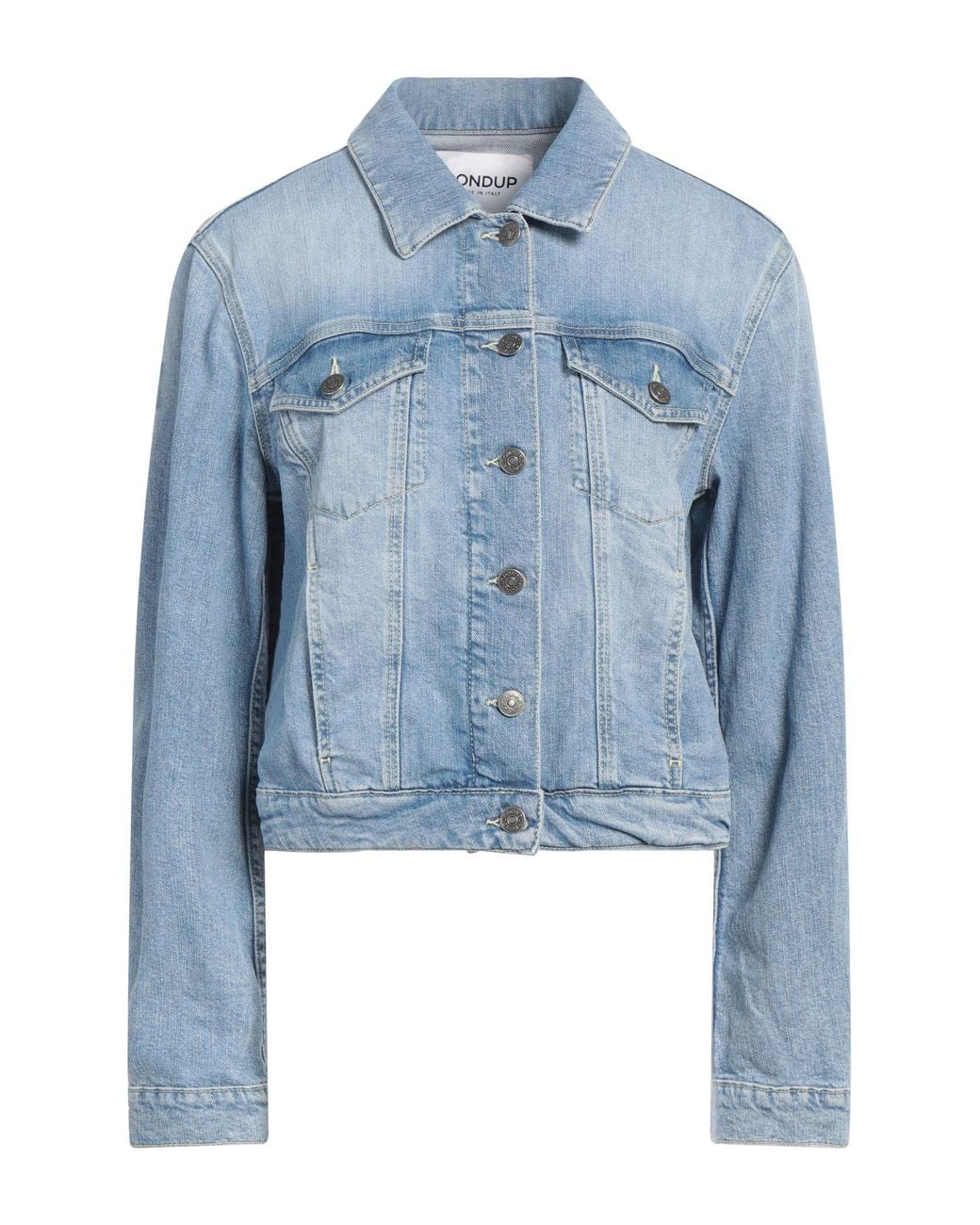 Dondup Blue Denim Outerwear Cotton, Recycled Cotton, Elastane