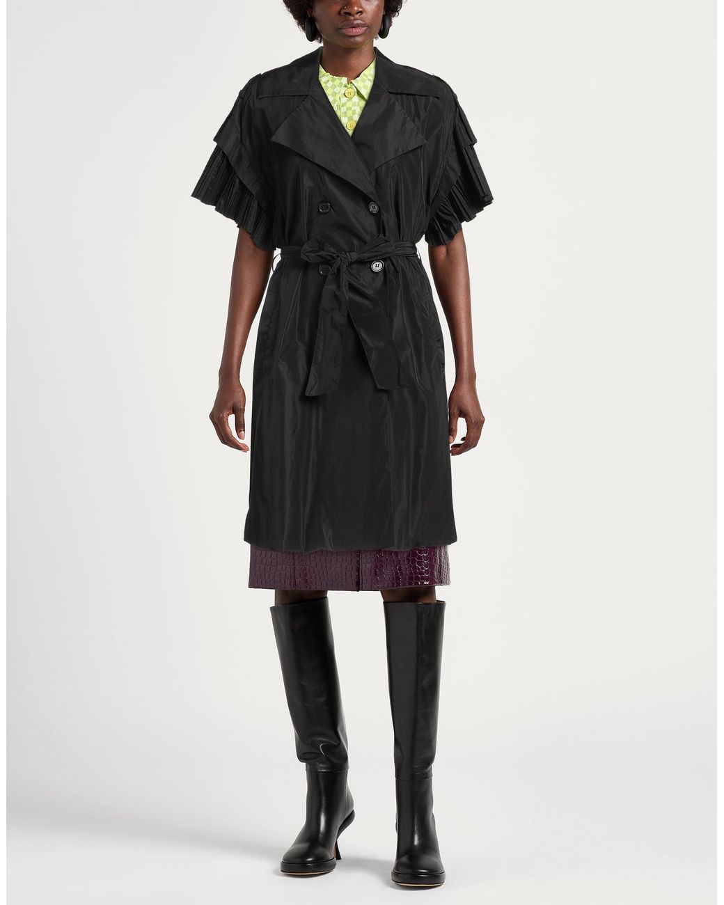 Twinset Black Overcoat & Trench Coat