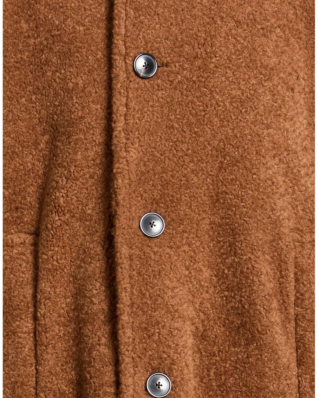 Dries Van Noten Brown Camel Coat Acrylic, Polyester, Wool for men