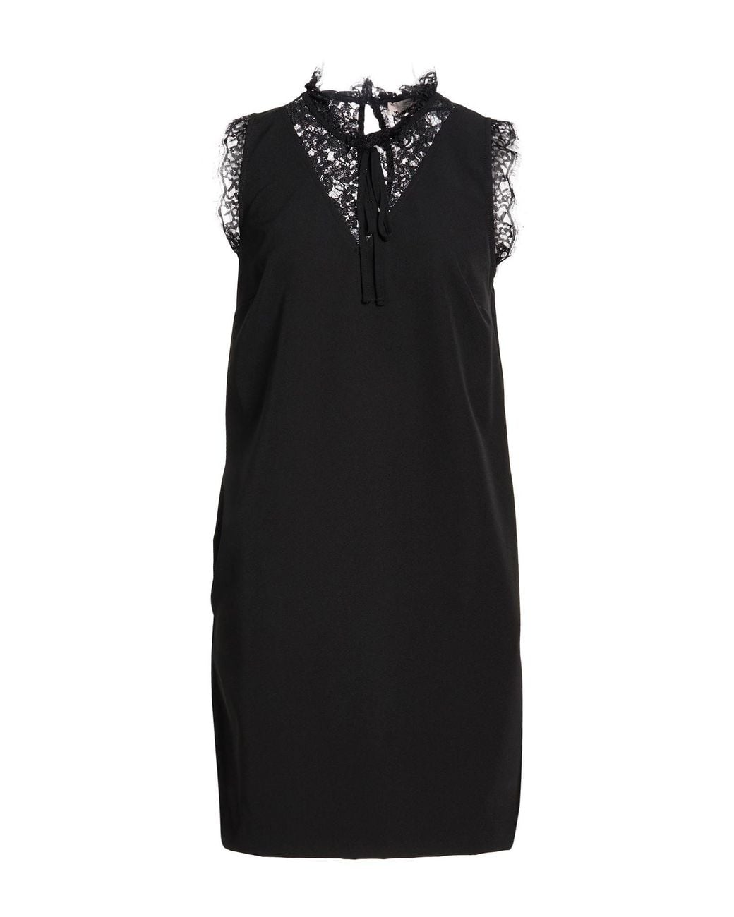 Liu Jo Black Mini Dress Polyester, Elastane