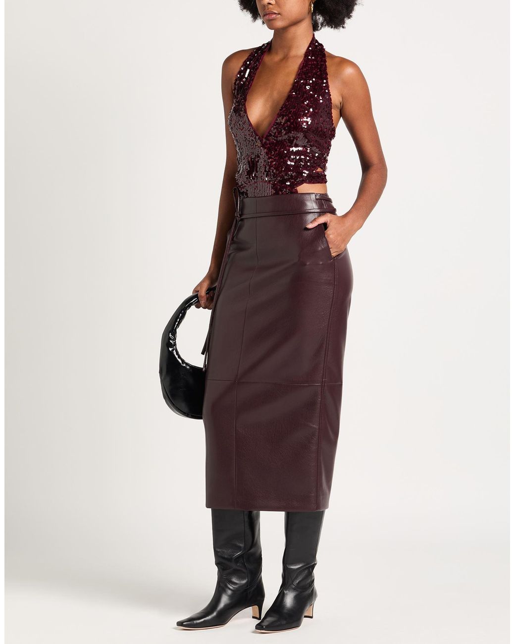 Patrizia Pepe Purple Bodysuit