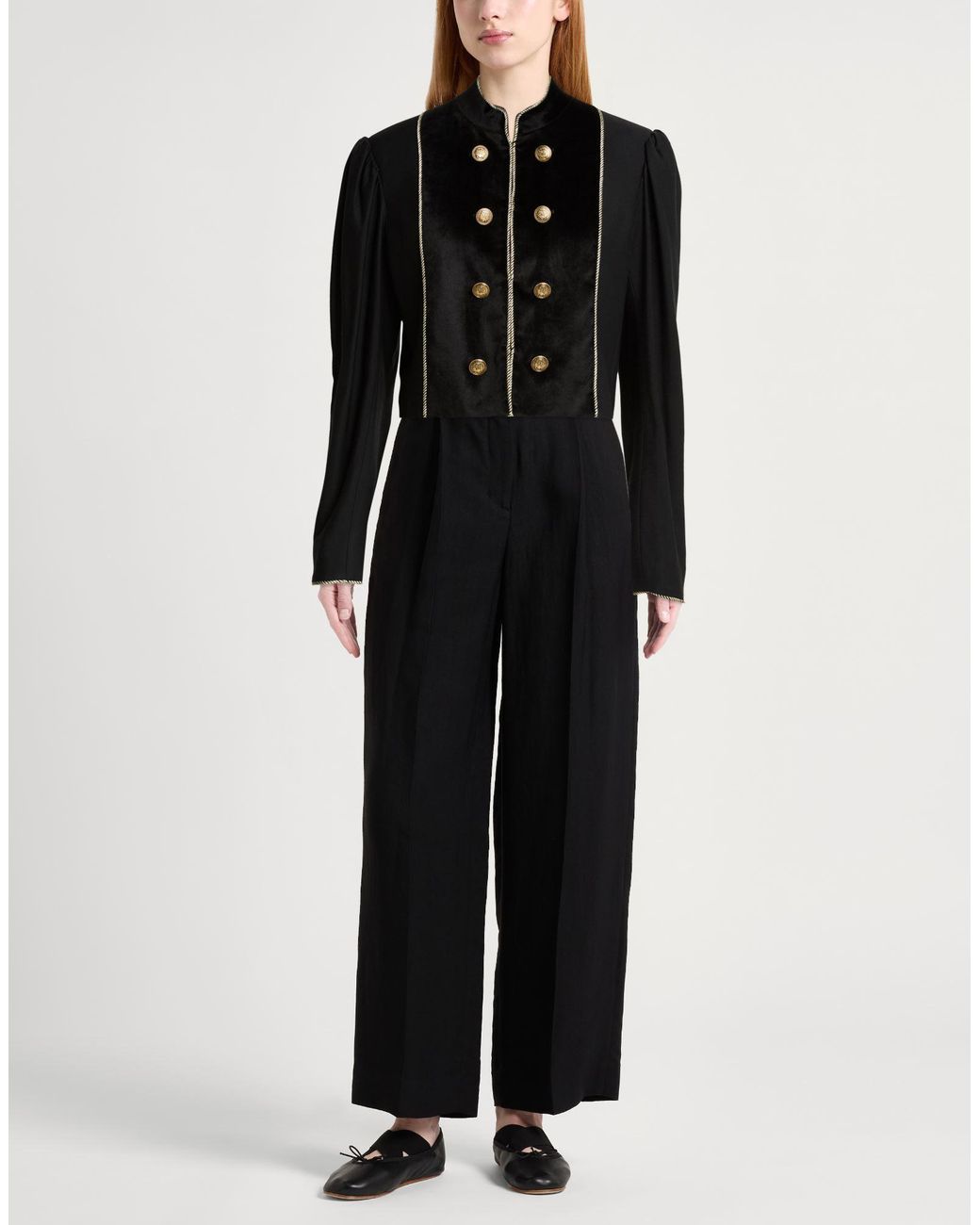 Twinset Black Jacket Viscose, Wool, Elastane