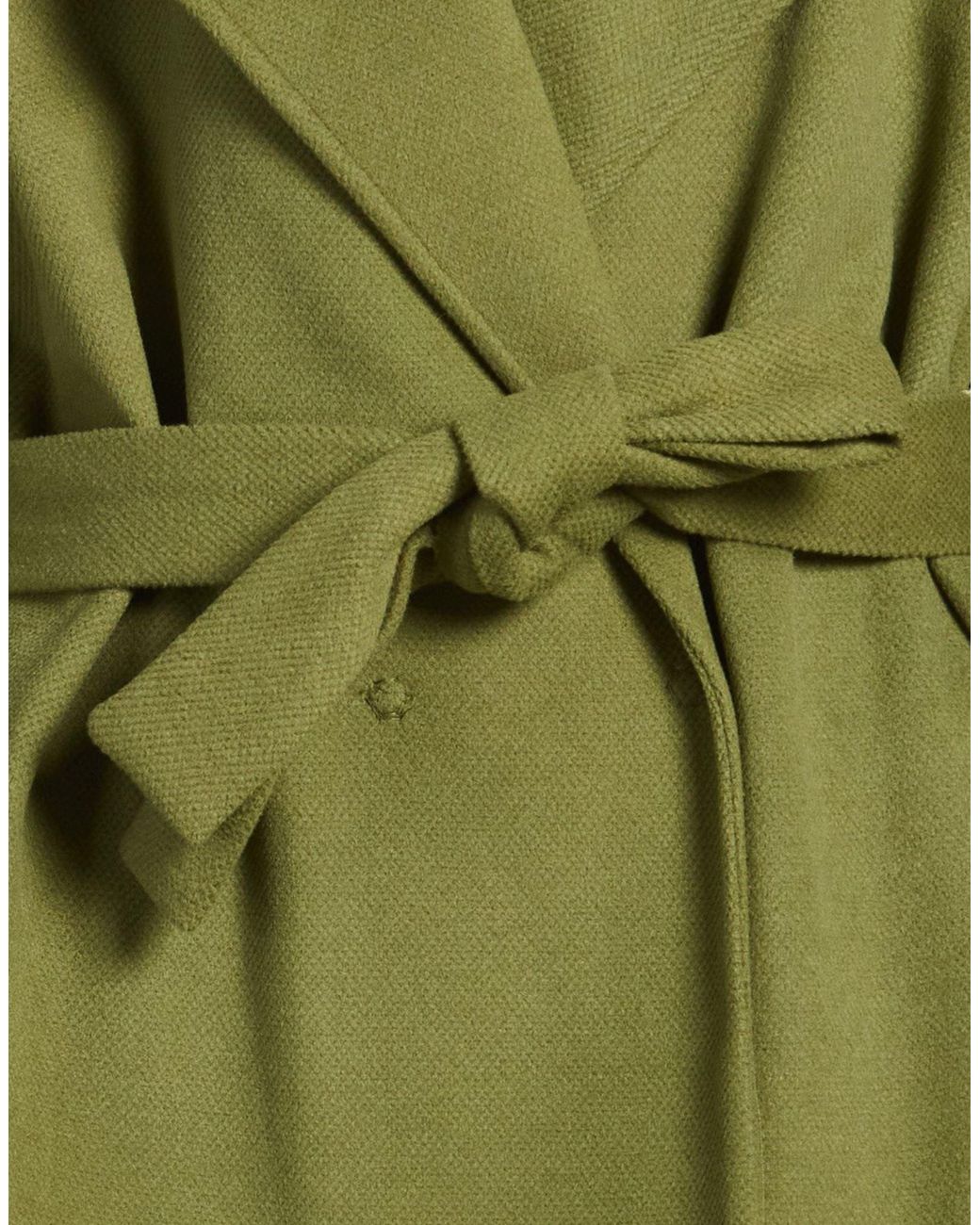 Cristinaeffe Green Coat Polyester, Viscose