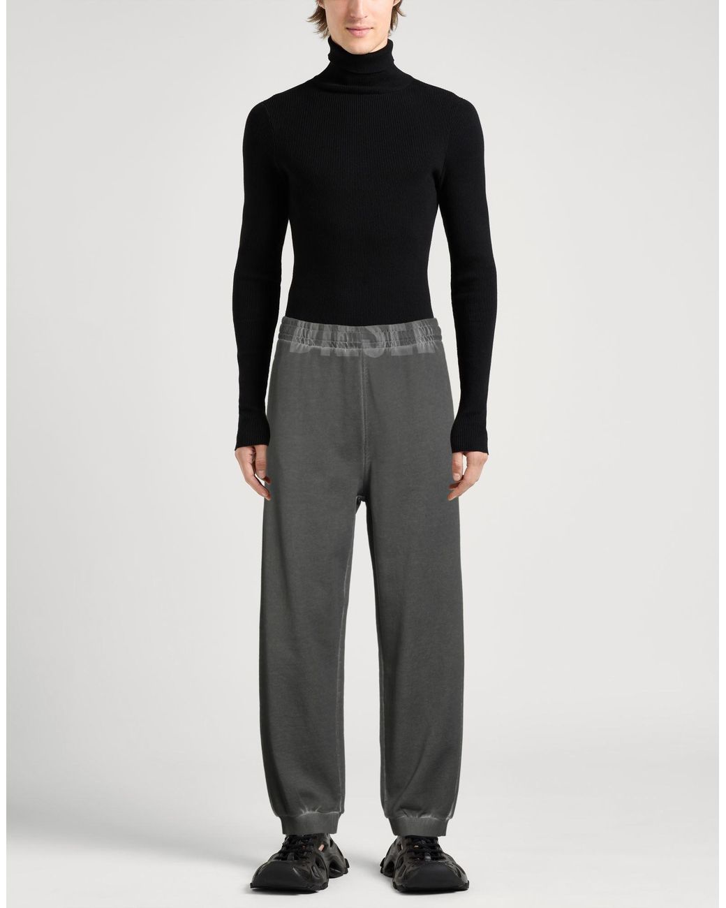 DIESEL Gray Lead Pants Cotton for men