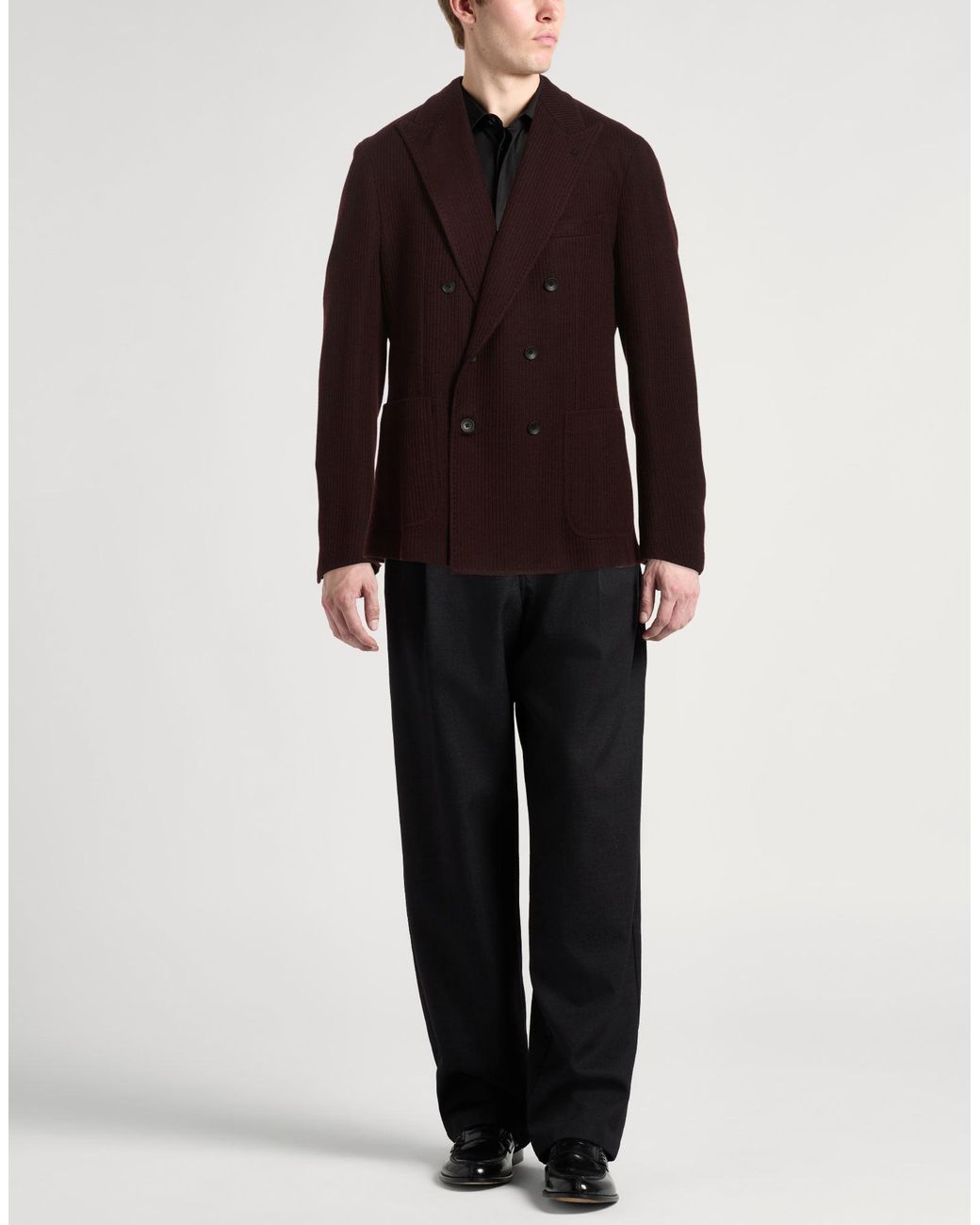 Tagliatore Purple Blazer Polyester, Virgin Wool, Acrylic for men
