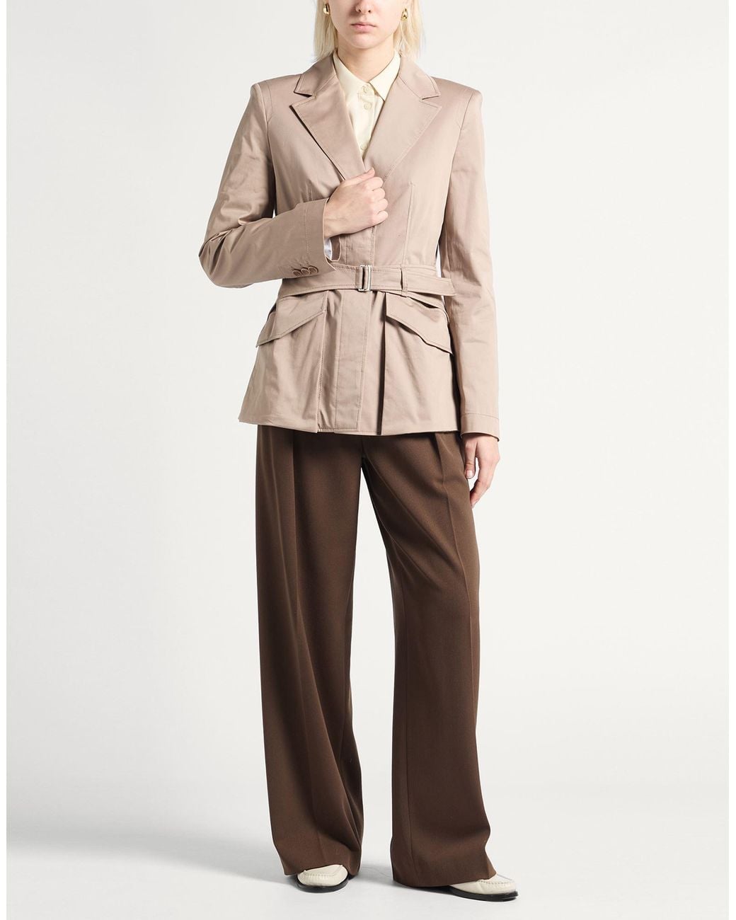 Alberta Ferretti Natural Light Blazer Cotton, Elastane