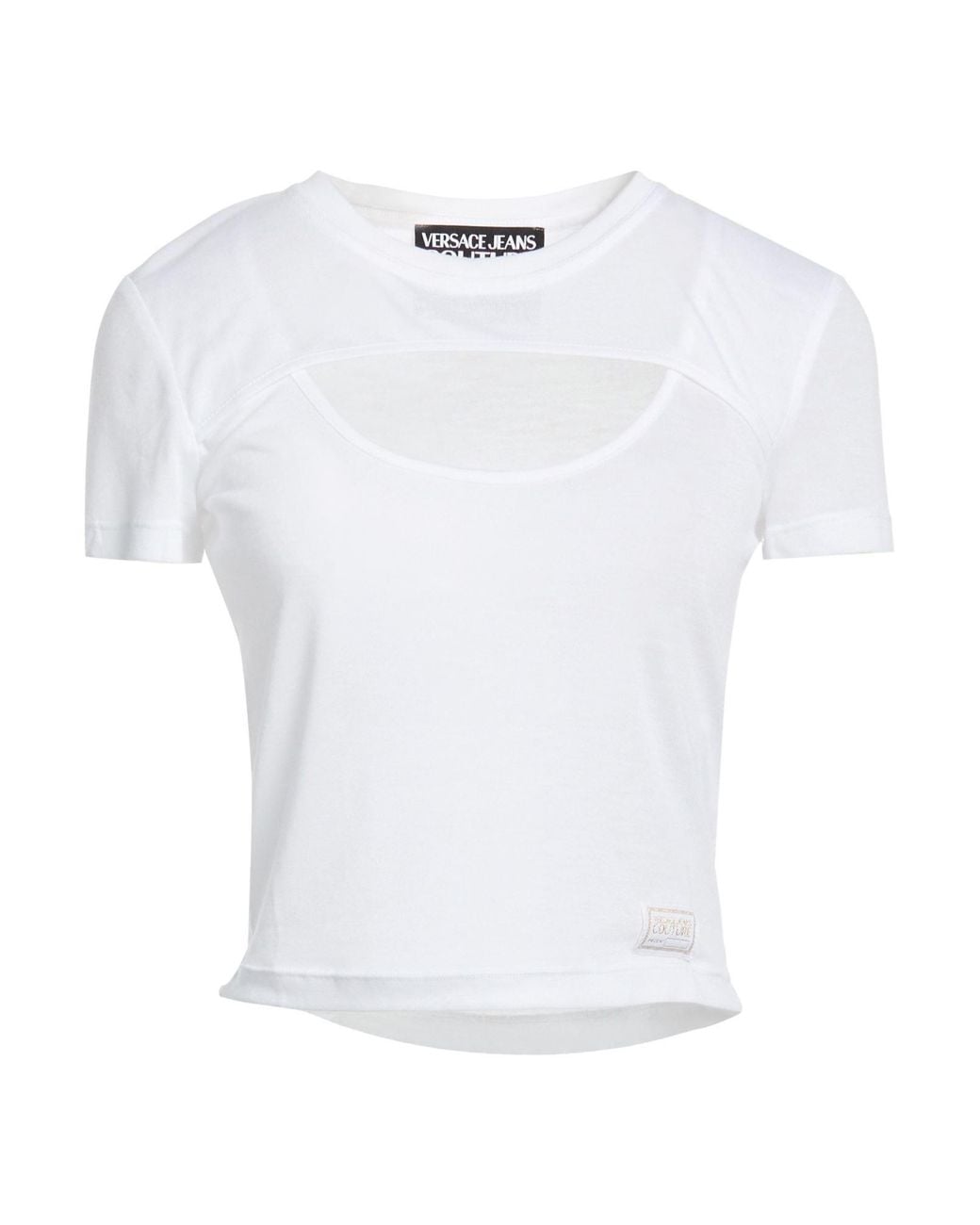 Versace Jeans Couture White T-Shirt Viscose, Polyester