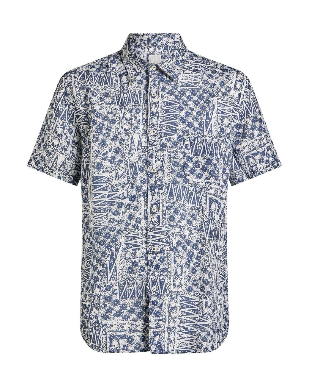 120% Lino Blue Shirts for men