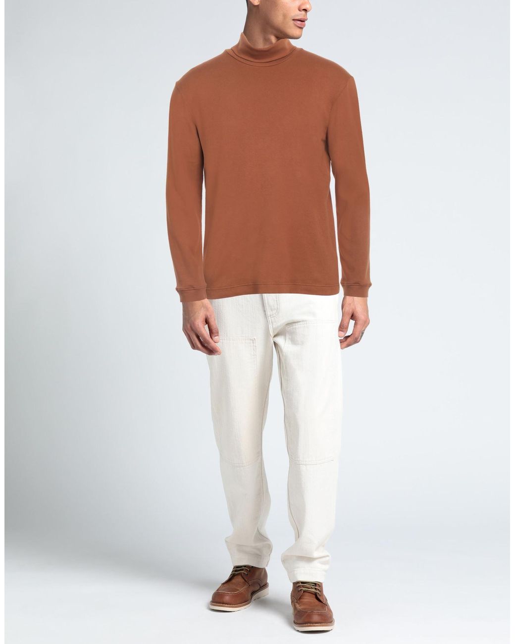 Zanone Brown Tan T-Shirt Cotton for men