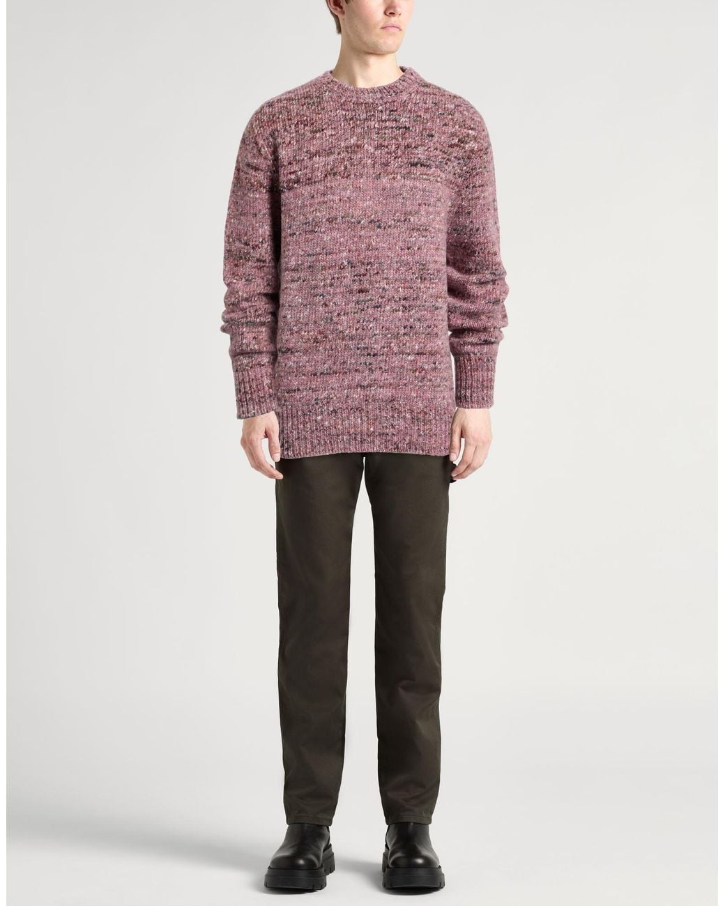 Lardini Red Antique Rose Sweater Wool, Alpaca Wool, Silk for men