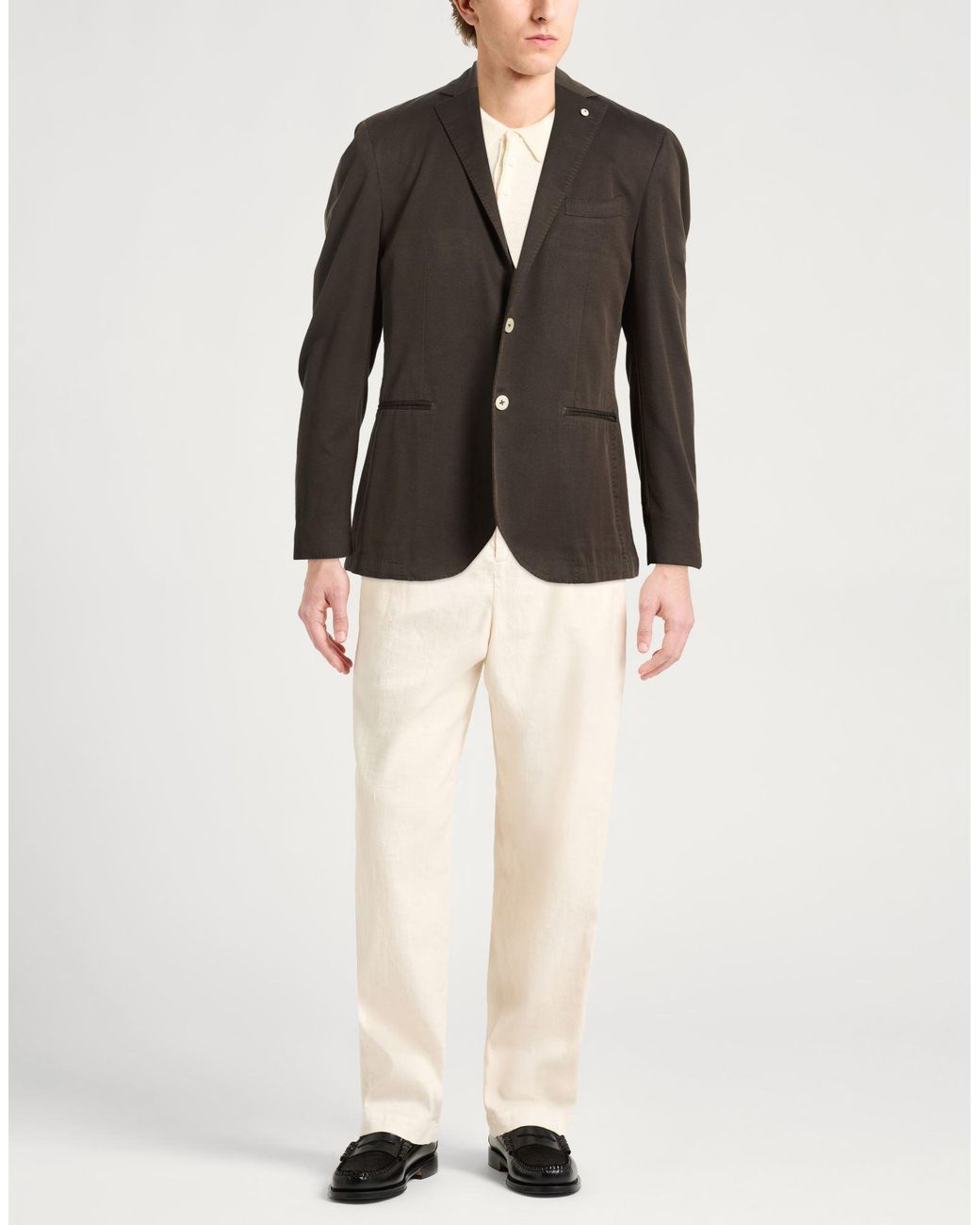 L.b.m. 1911 Black Blazer Cotton, Mohair Wool for men