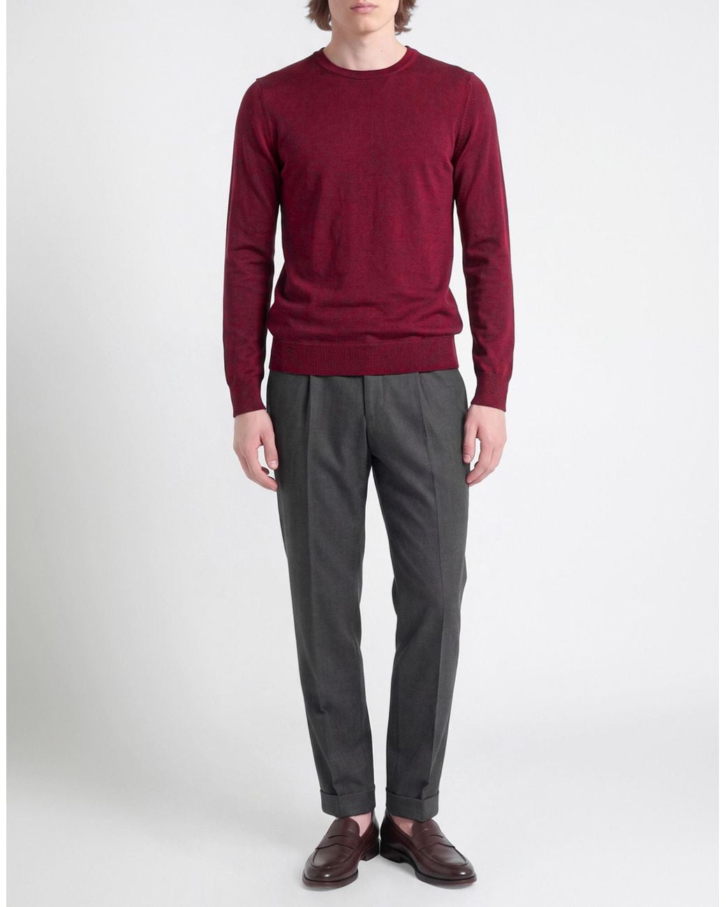 Alpha Studio Red Sweater Wool for men