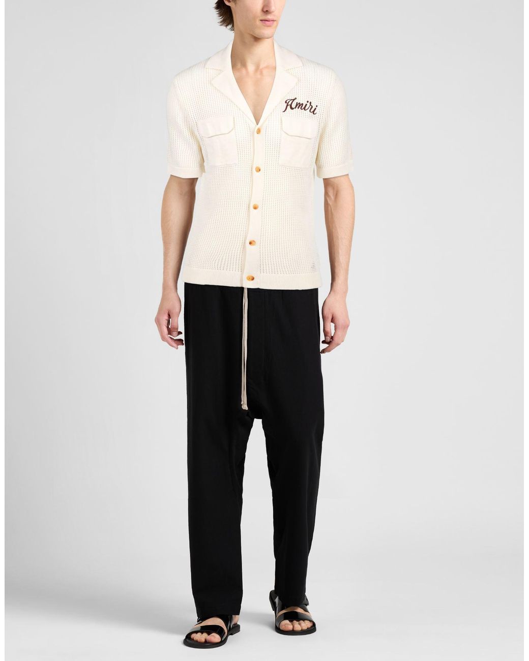 Amiri Natural Cream Shirt Cotton for men