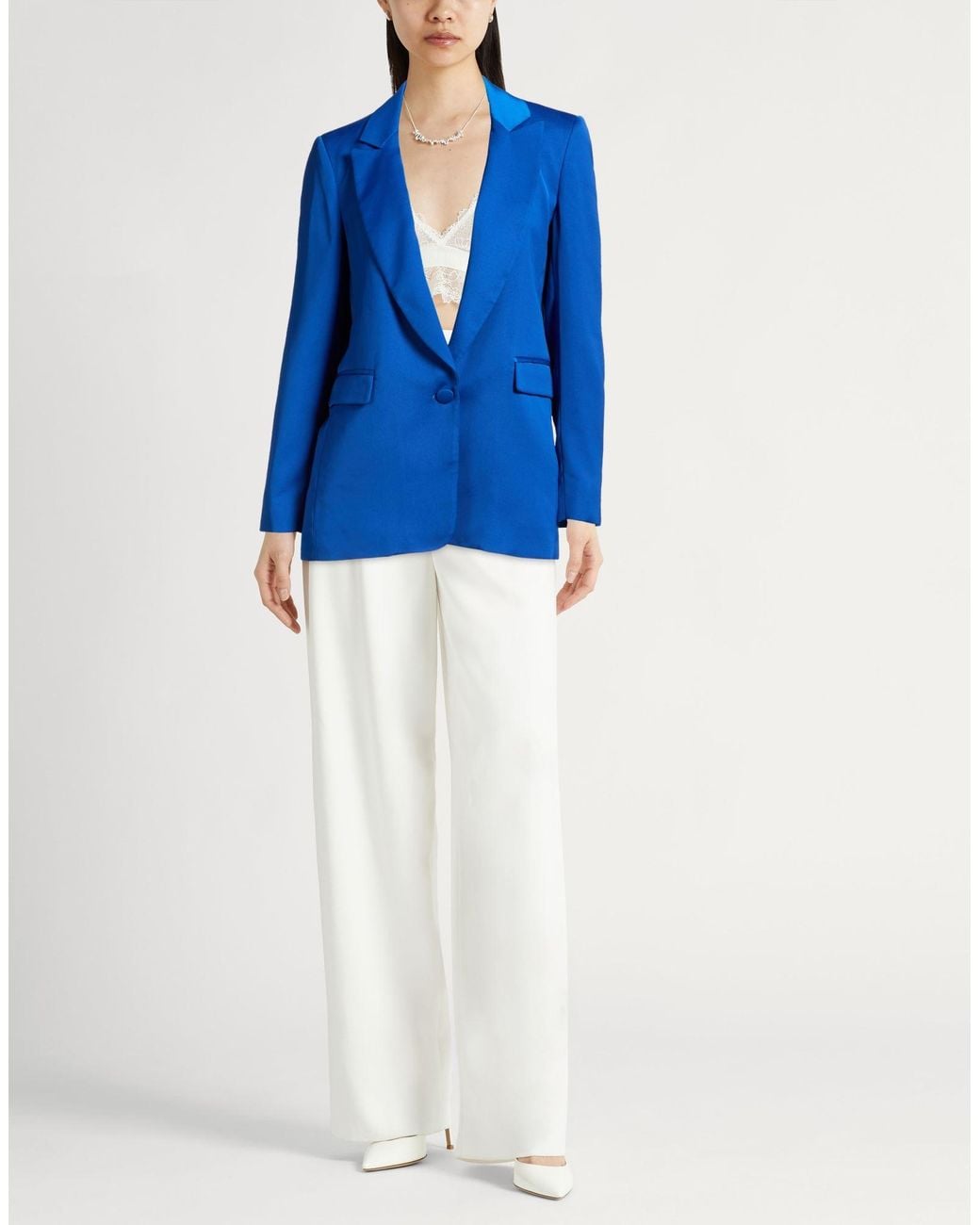 Liu Jo Blue Blazer Polyester