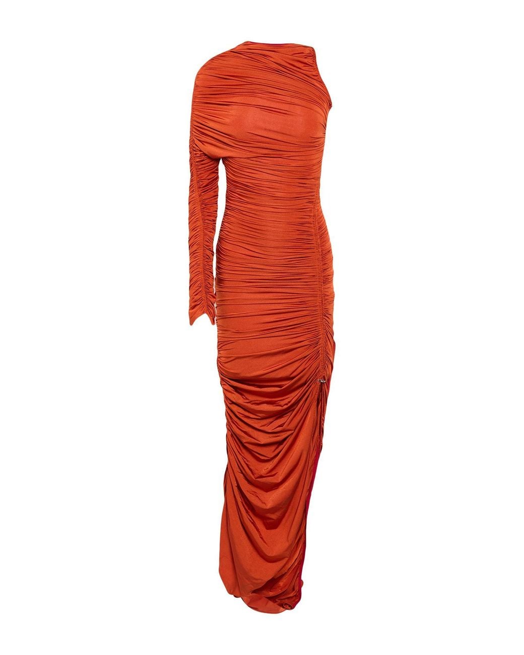 Mugler Red Maxi Dress Polyamide, Elastane