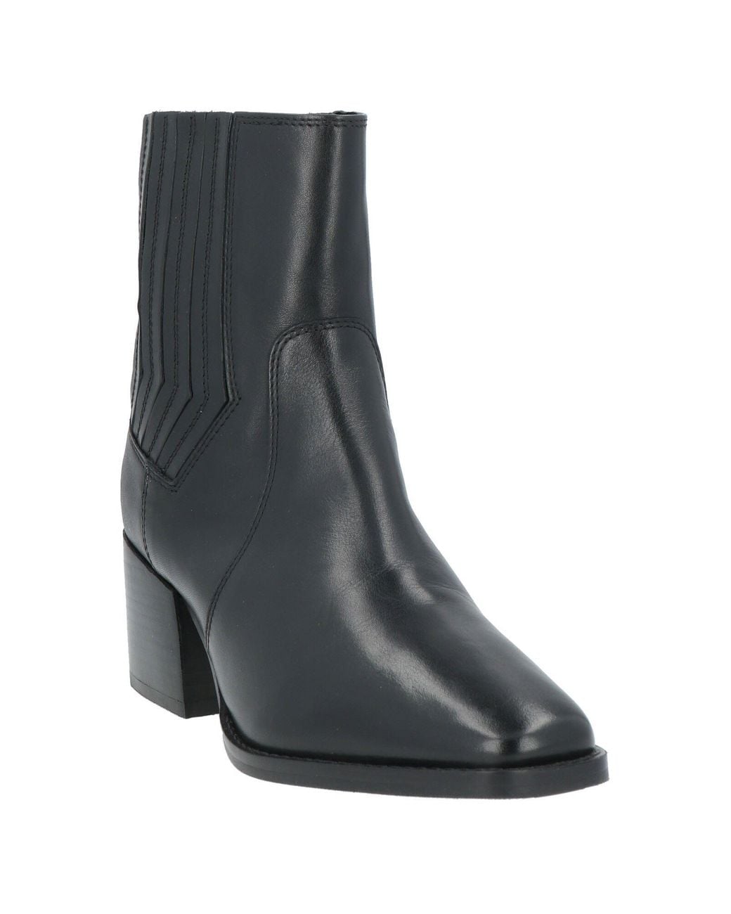 Janet & Janet Black Ankle Boots Leather