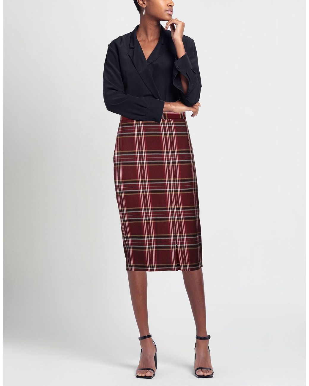 Liu Jo Red Midi Skirt